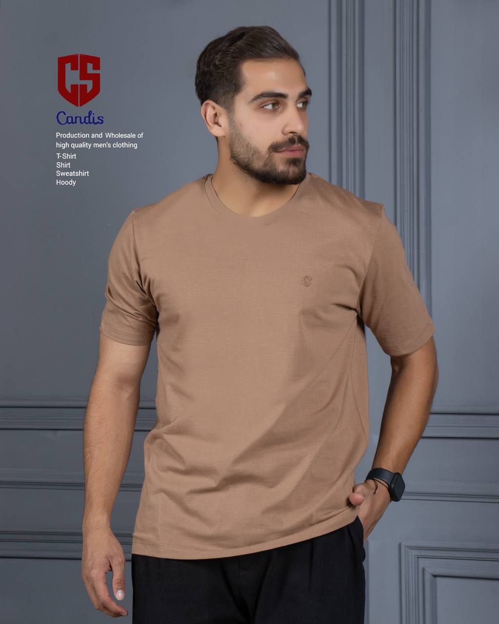 تیشرت مردانه یقه گرد پنبه